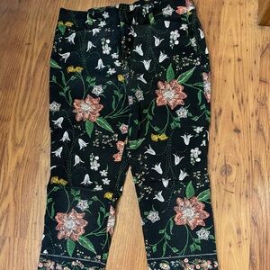 old navy flower pattern stretch jeans